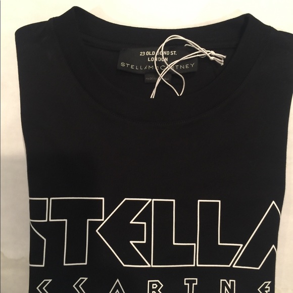 Stella McCartney cotton logo black short sleeve  T-shirt MED - Picture 5 of 6